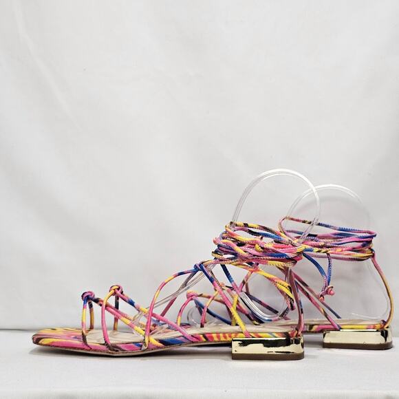 Jessica Simpson Women's Chasca Ankle Tie Lace Up Sandals Size 6 Multi NWT - Picture 2 of 8